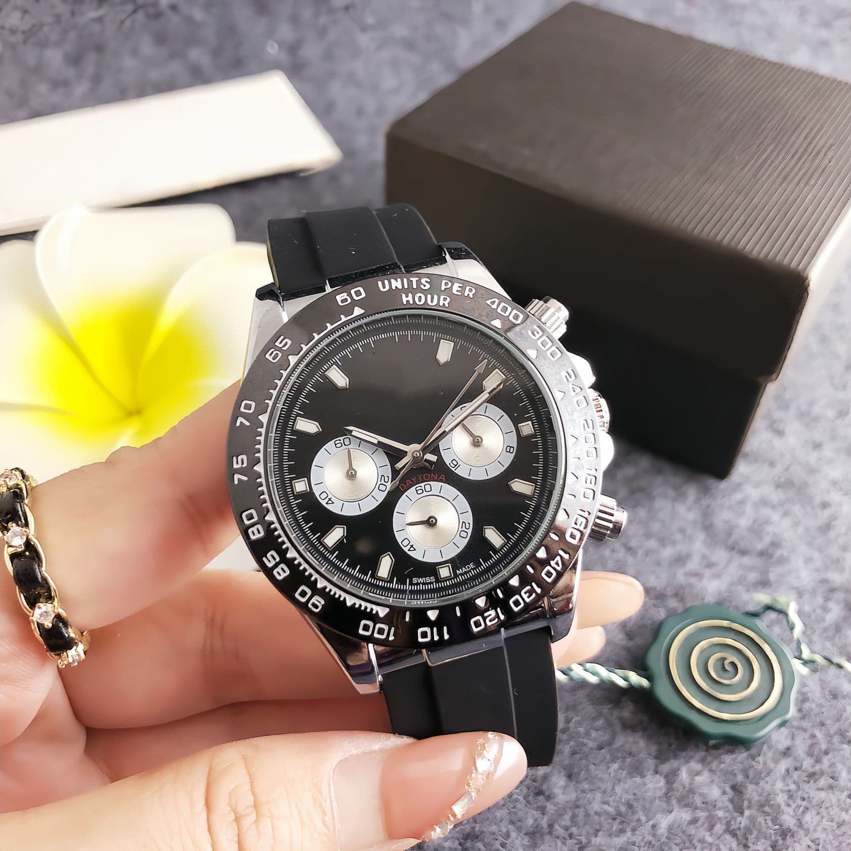 Mechanical mechanical watch, swiss watch, rubber quality watch strap 2