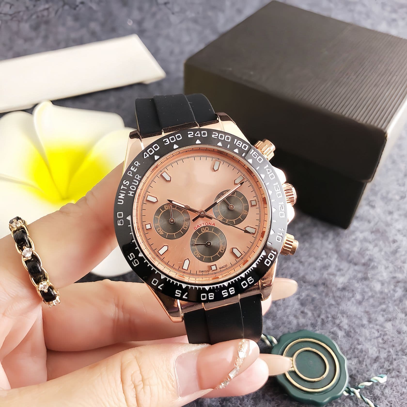 Mechanical mechanical watch, swiss watch, rubber quality watch strap 3
