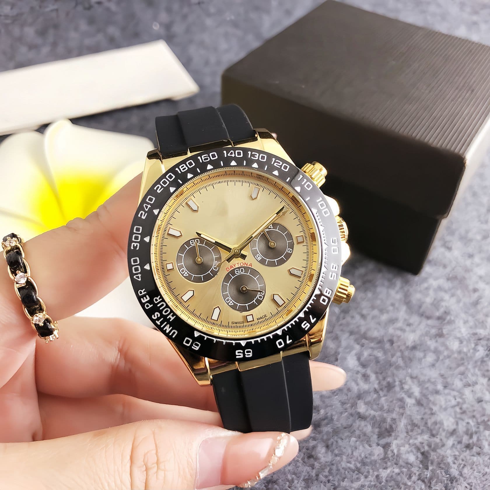Mechanical mechanical watch, swiss watch, rubber quality watch strap 4