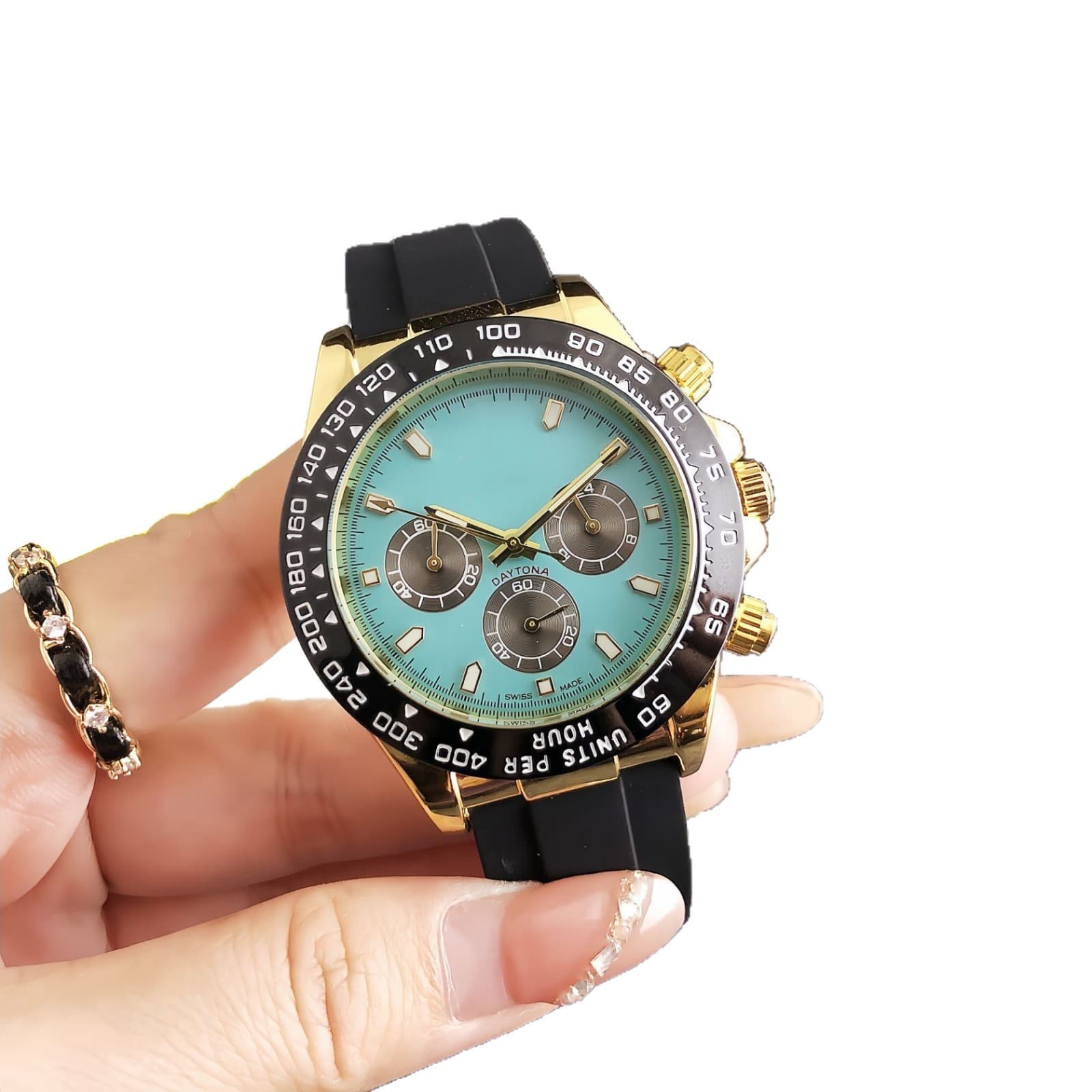 Mechanical mechanical watch, swiss watch, rubber quality watch strap 5