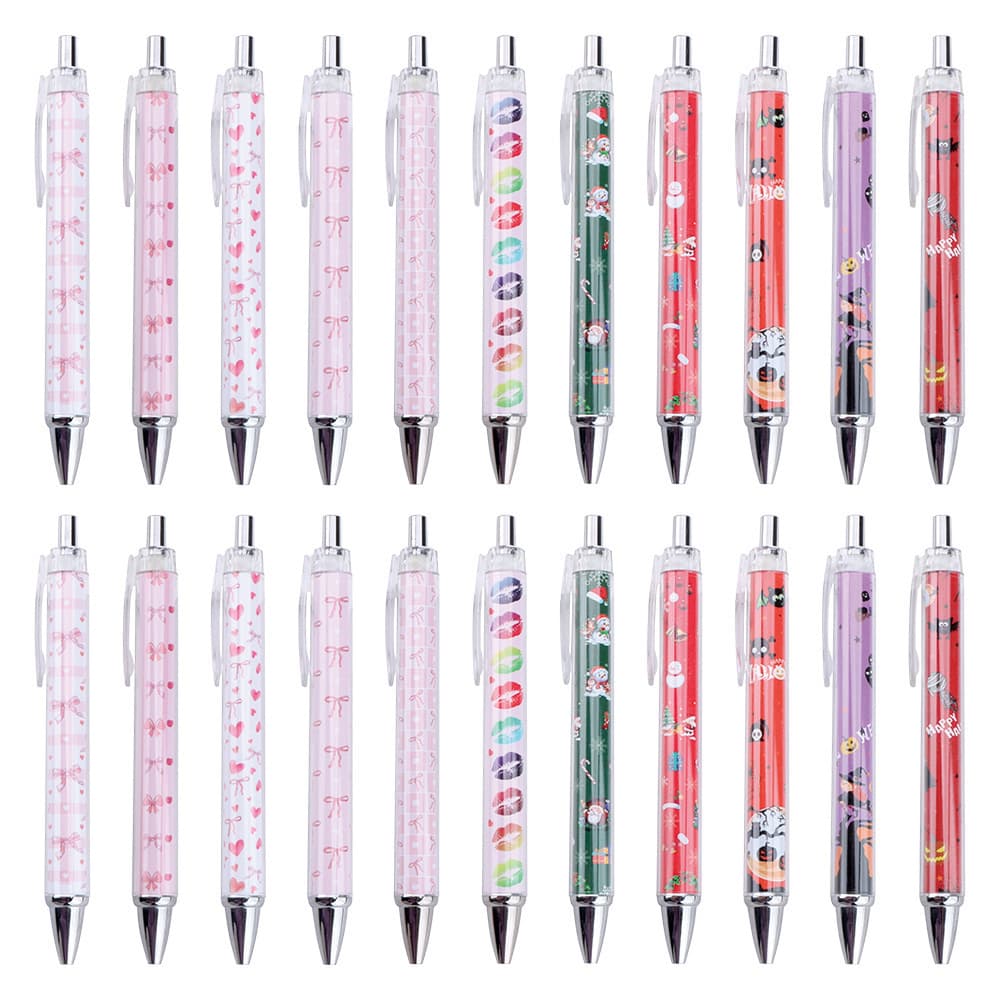 Inner pole paper roll paper Plastic pen wholesale can be transferred to printed advertising gift pens Press the ballpoint pen pens 2