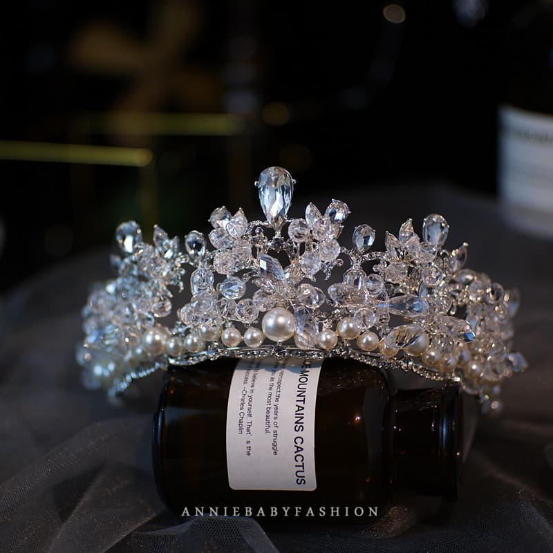 Tiara, crown, hair accessory for bride, light luxury style, Birthday gift 5
