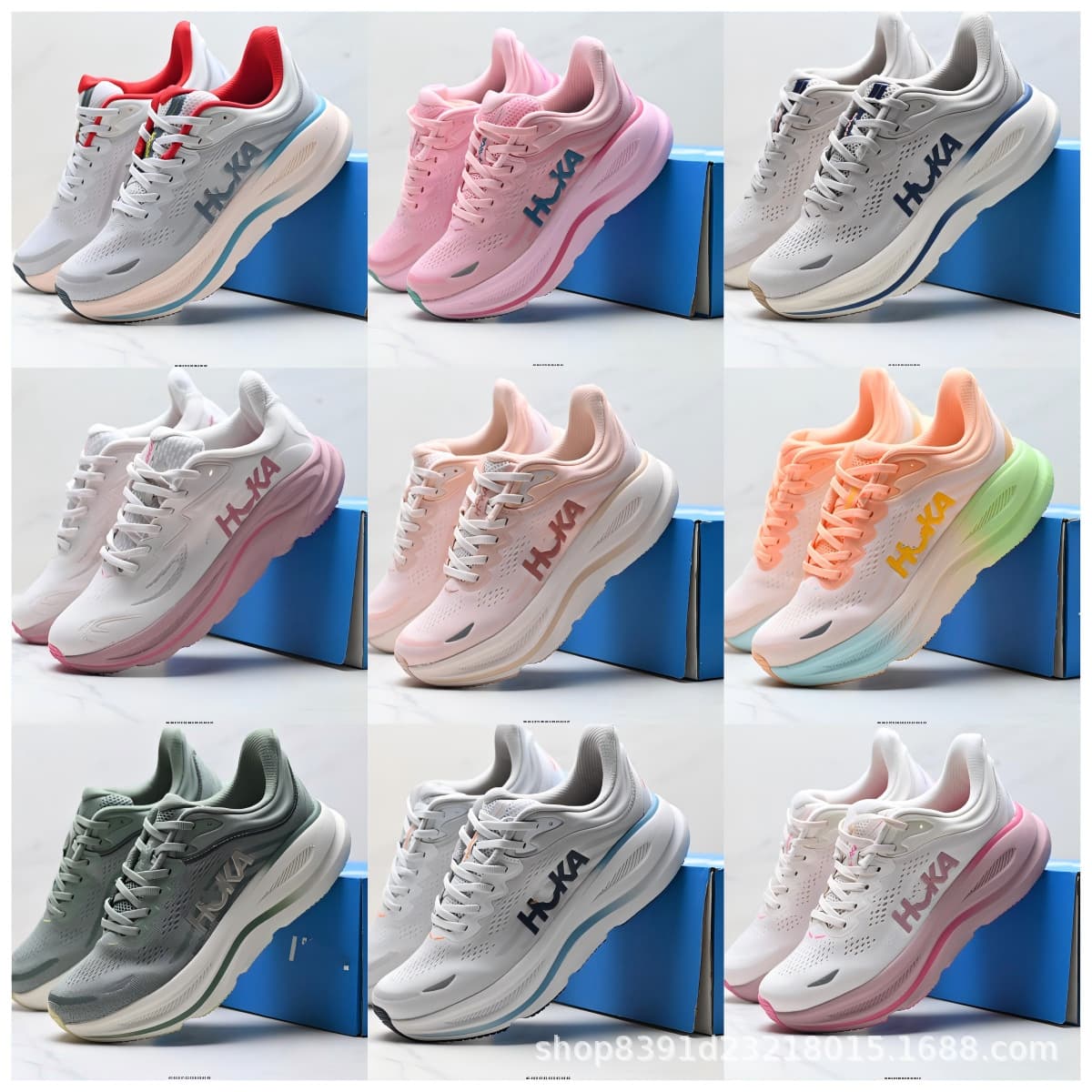 Putian Pureland cross-border HOK-A Bondi 9 men's and women's casual sports shoes shock-absorbing cache lightweight running shoes 4