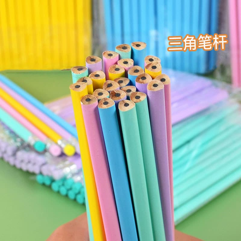Triangular eraser, teaching brush painting, stationery for pencils 4