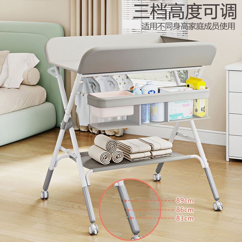 Foldable children's diaper table for new born, furniture for bath, washable 2