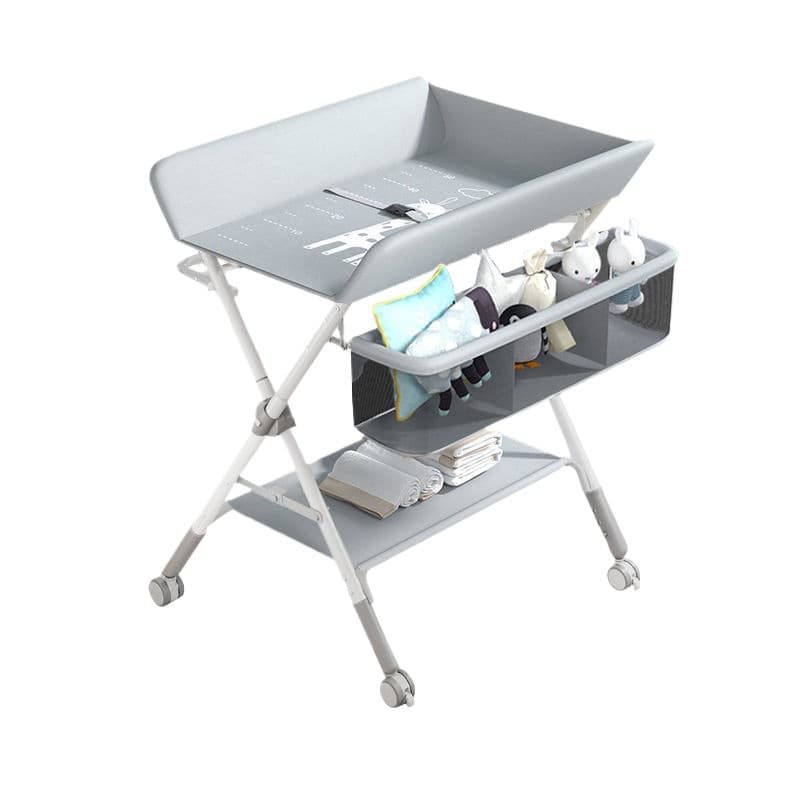 Foldable children's diaper table for new born, furniture for bath, washable 5