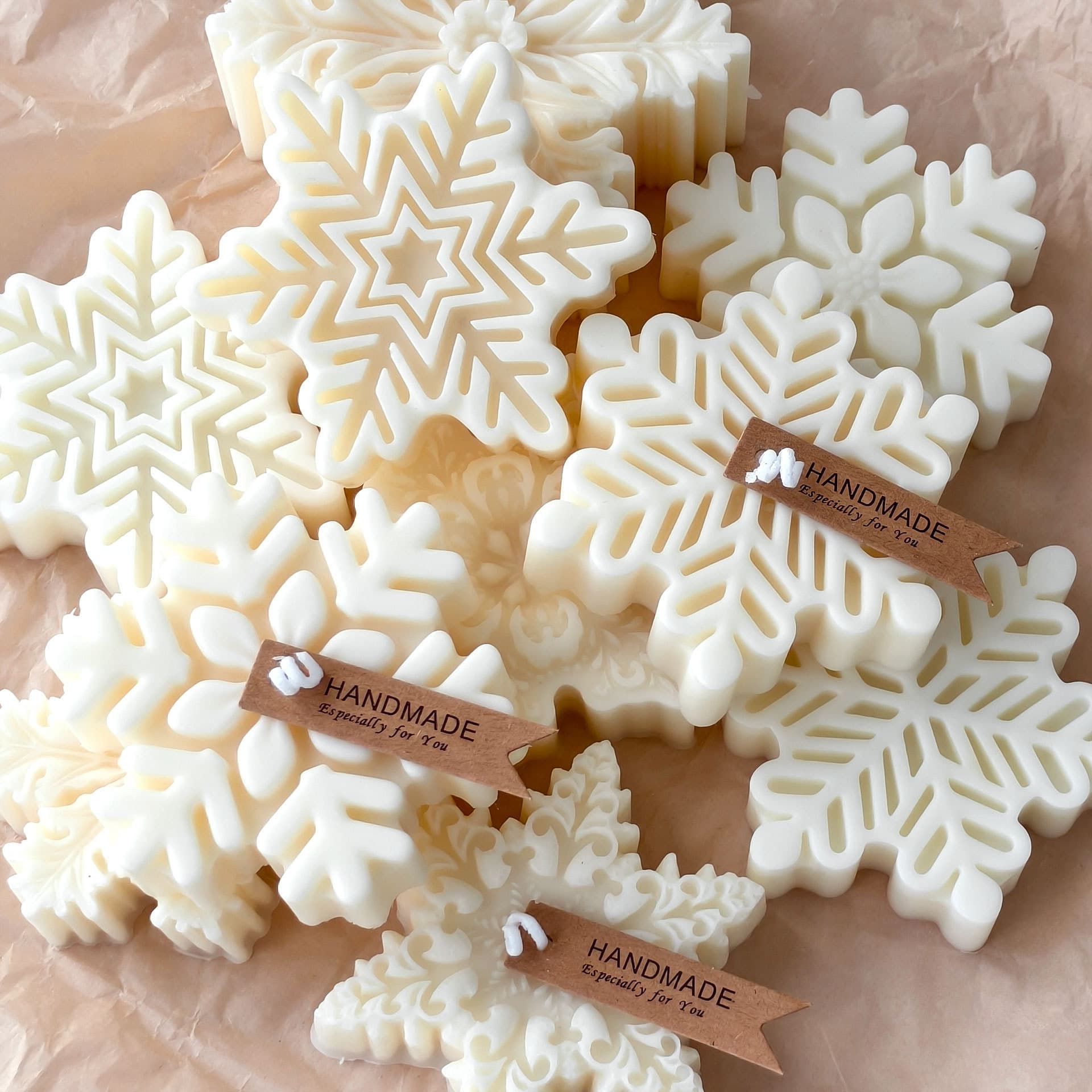 Candle wax agate, decorations handmade, with snowflakes, DIY, long-term effect 3