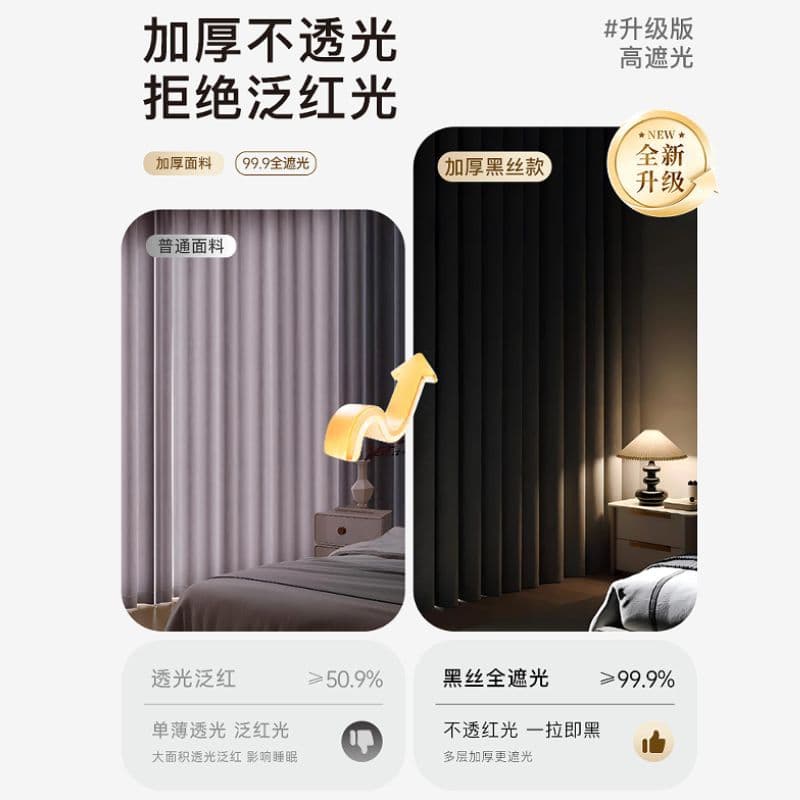 Warehouse factory high blackout curtains gray sunshade engineering curtains complete set of finished office heat insulation sun protection curtains 3