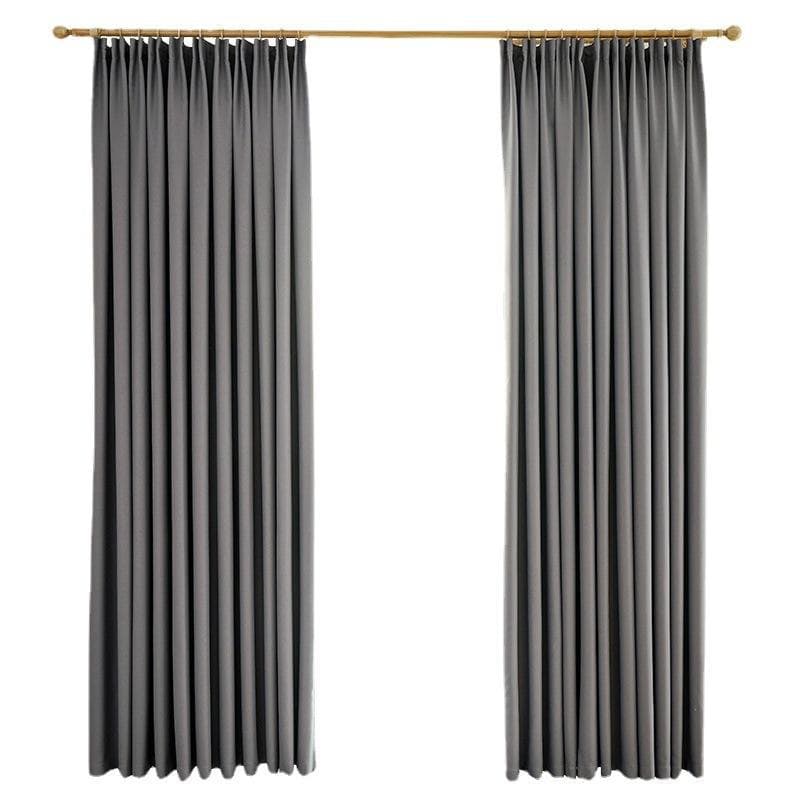 Warehouse factory high blackout curtains gray sunshade engineering curtains complete set of finished office heat insulation sun protection curtains 5