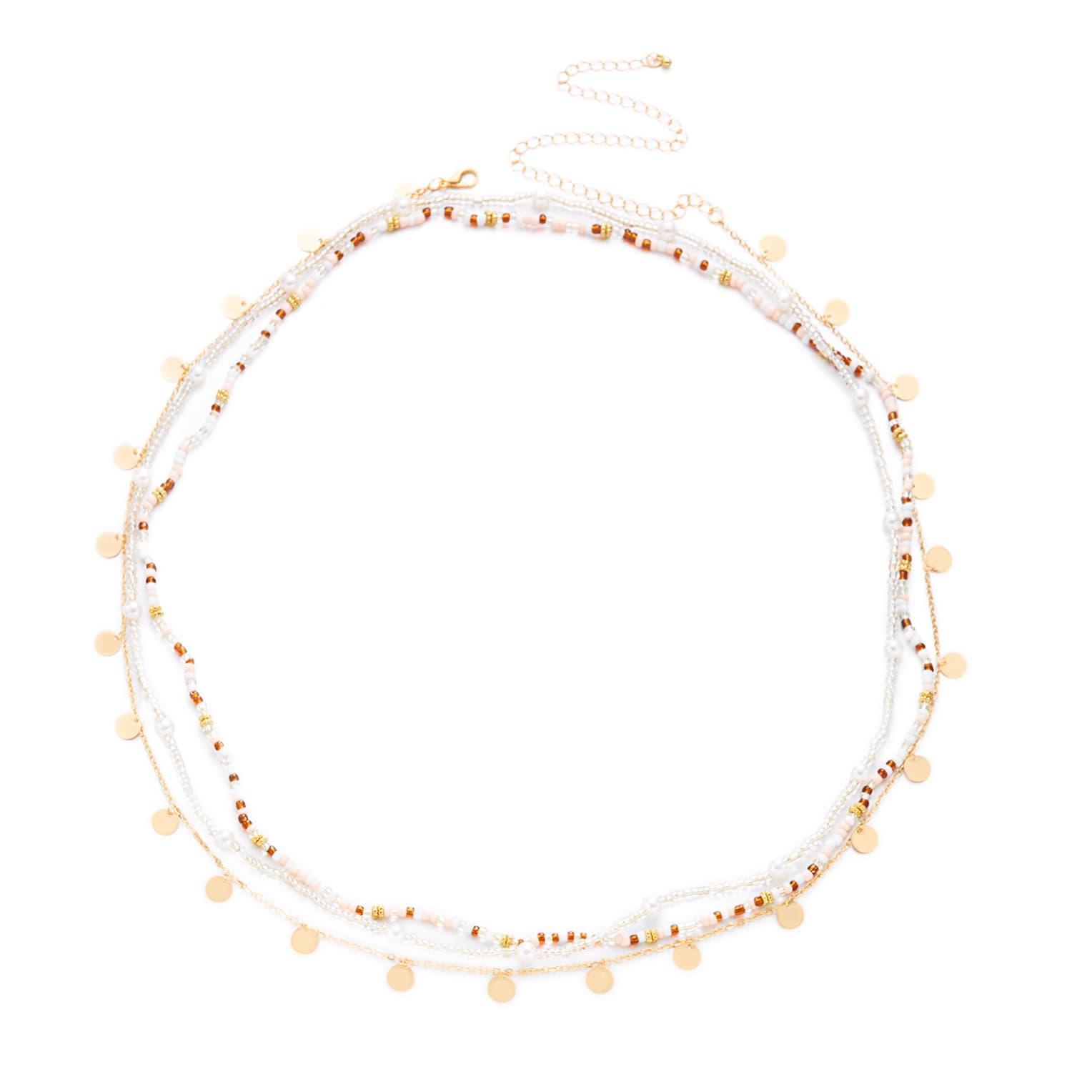 Best selling European and American foreign trade beach style sexy rice beads multi-layer waist chain sexy multi-layer tassel sequins female belly chain 5