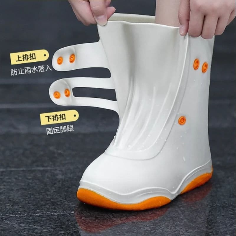 Waterproof non-slip shoe covers for men and women, wear-resistant silicone glue, socks, suitable for outdoor wear, women's style, increased thickness 2