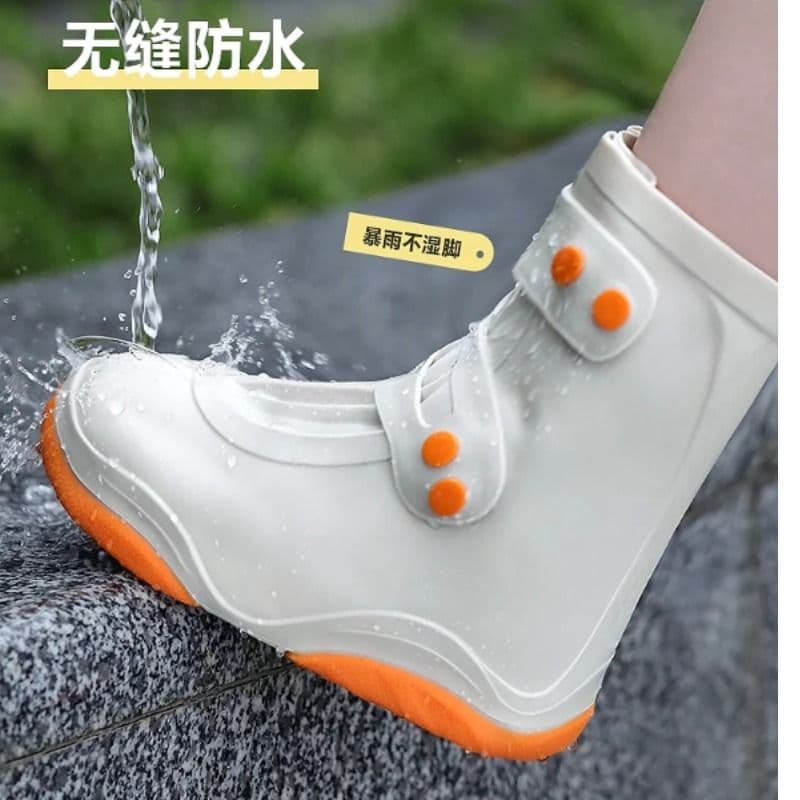 Waterproof non-slip shoe covers for men and women, wear-resistant silicone glue, socks, suitable for outdoor wear, women's style, increased thickness 3