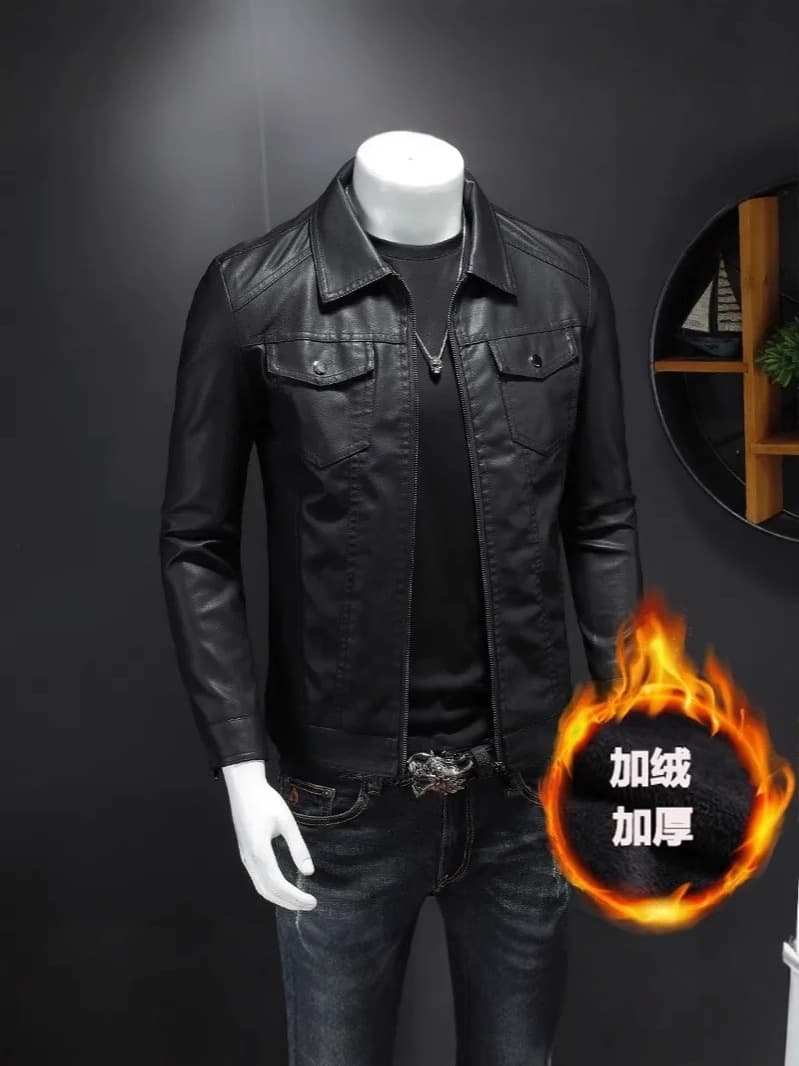 Autumn demi-season trend warm men's jacket, Korean style 5