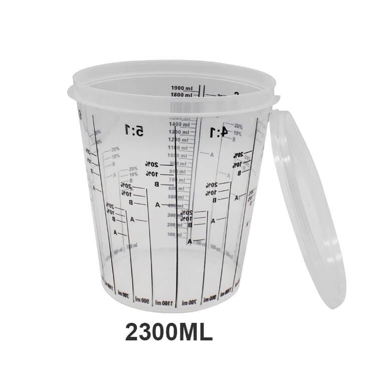 (Cross-border trading), mixed transparent plastic measuring cup scaled 5