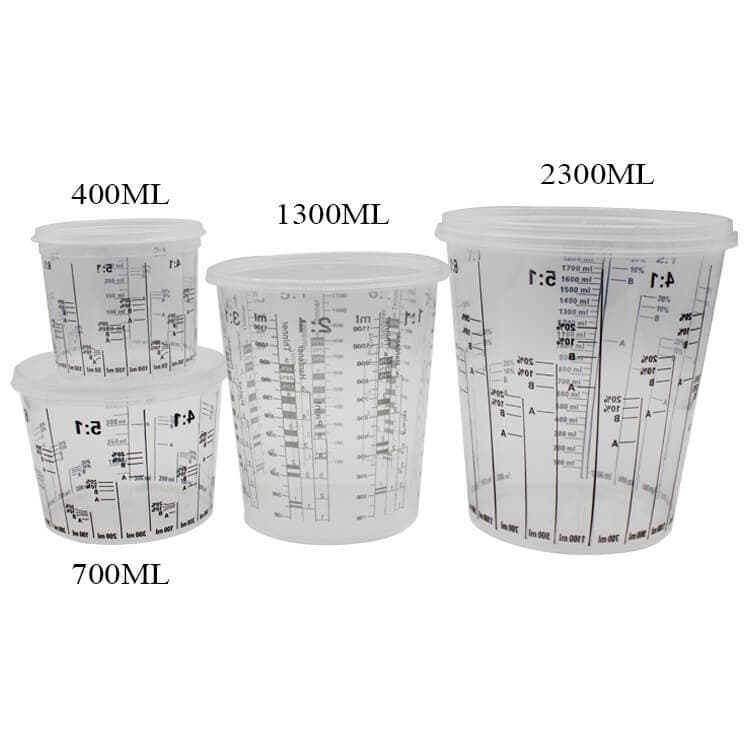 (Cross-border trading), mixed transparent plastic measuring cup scaled 1