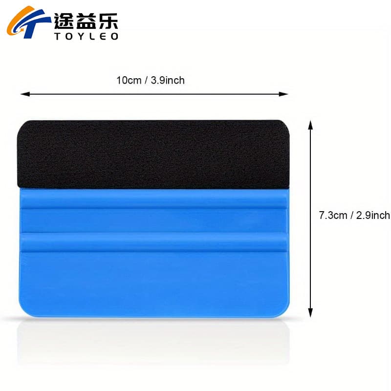 Car film tool scraper plastic small square scraper with flannel wallpaper decal scraper tool cross-border hot style 5