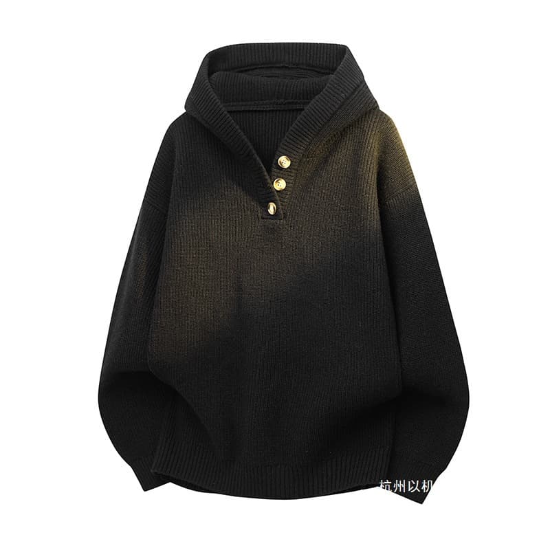 (Cross-border trading), demi-season sweater, knitted hoody, increased thickness 3