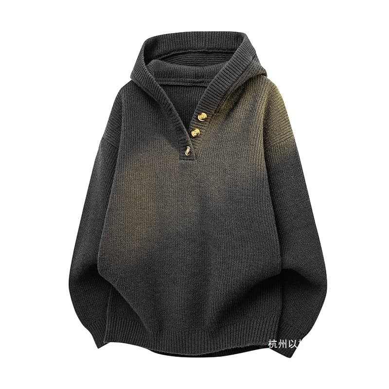 (Cross-border trading), demi-season sweater, knitted hoody, increased thickness 5