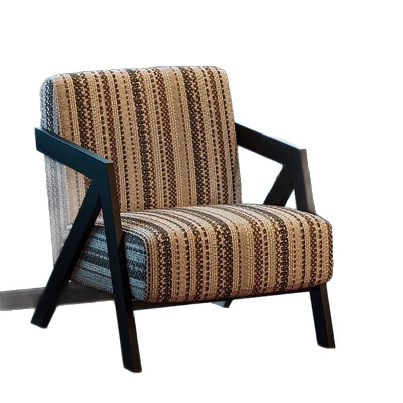 Solid wood living room single sofa chair Richard leisure retro balcony cafe antique designer lazy bed and breakfast 5