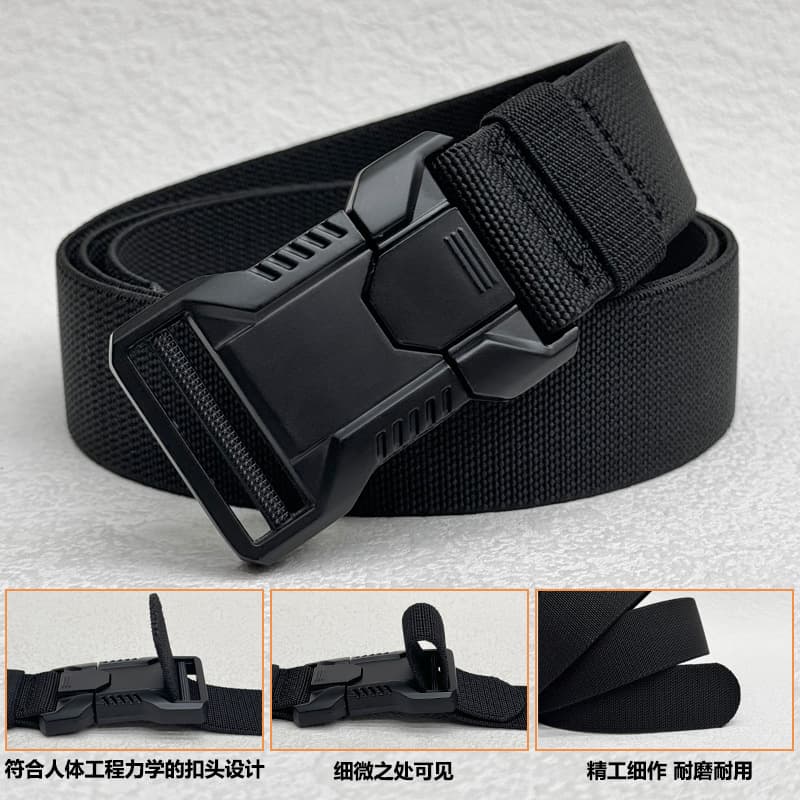 Tactics belt for students, woven comfortable breathable universal travel sports buckle with clasp 4