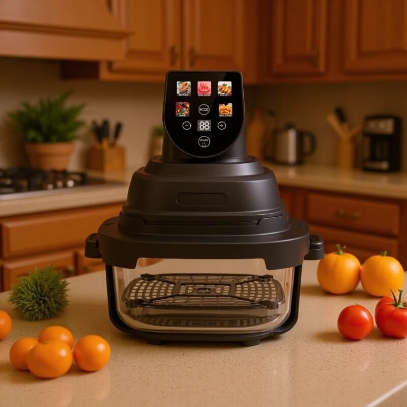 Cross-border color screen smart air fryer Air Fryer glass visual French fries electromechanical oven European standard 110V US 3