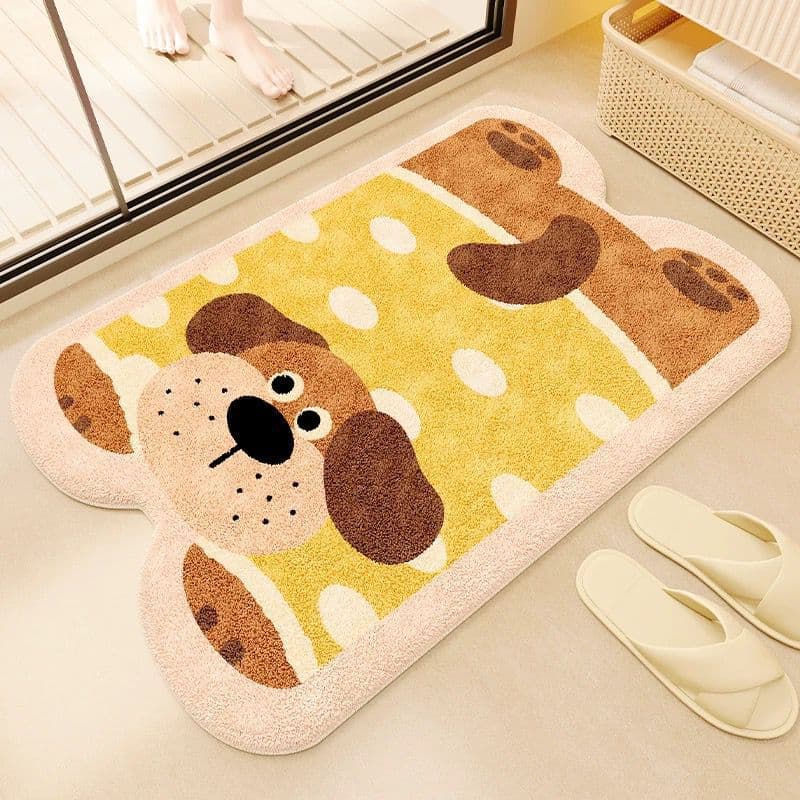 Hygienic carpet made of faux fur, non-slip doormat, increased thickness, water absorbent 4