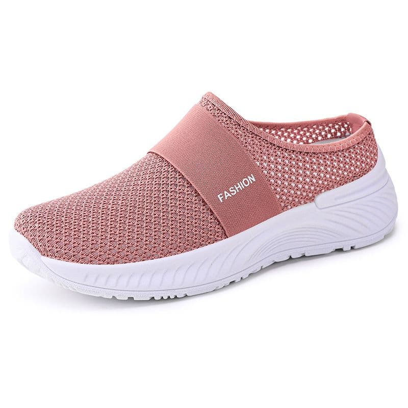 Shoes for women, half-cup casual shoes, large size women's shoes, fly-knit mesh shoes, slip-on shoes, Amazon TEMU dropshipping 5