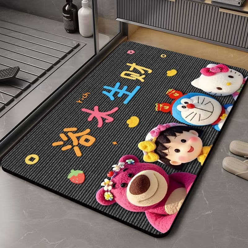 Cartoon carpet, non-slip quick dry wear-resistant doormat, water absorbent