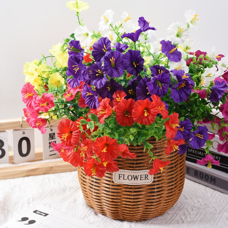 Simulated morning glory bouquet, artificial morning glory bouquet, fake flowers, home shopping mall, supermarket decoration, plastic plants and flowers 1