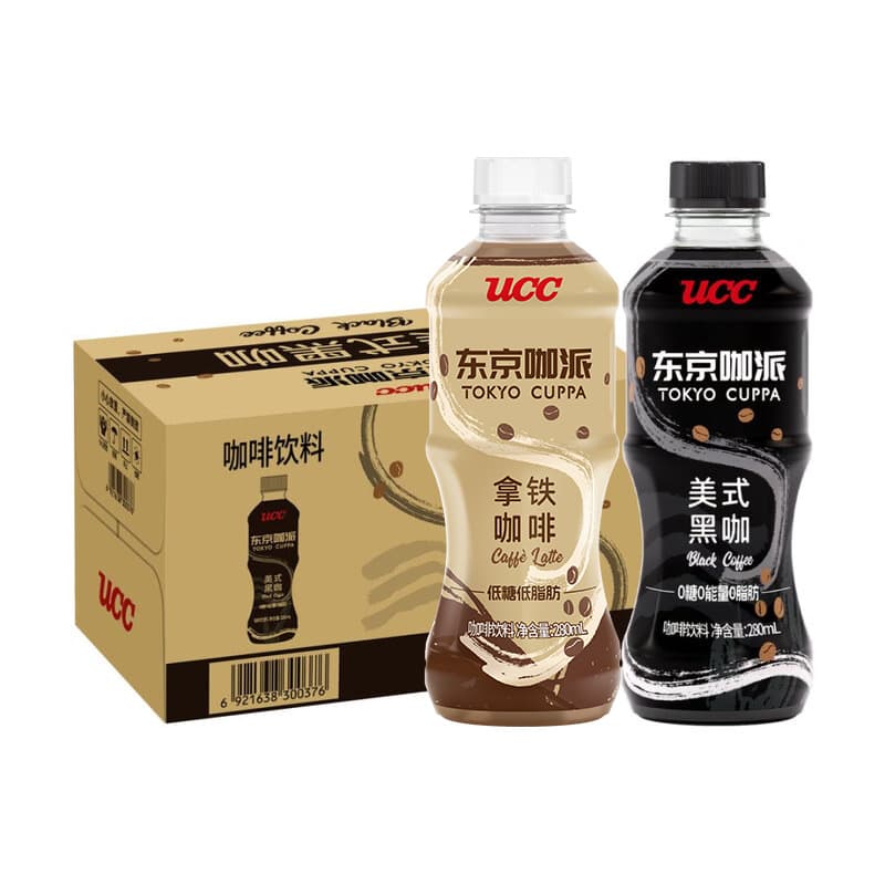 UCC Tokyo Coffee American Black Coffee Drink Open the Cap and Drink 280ML Full Box Afternoon Tea Beverage 1