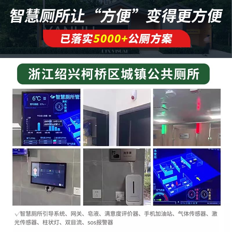 Smart toilet office system, no one guides public toilets to manage toilet public intelligent transformation monitoring 3
