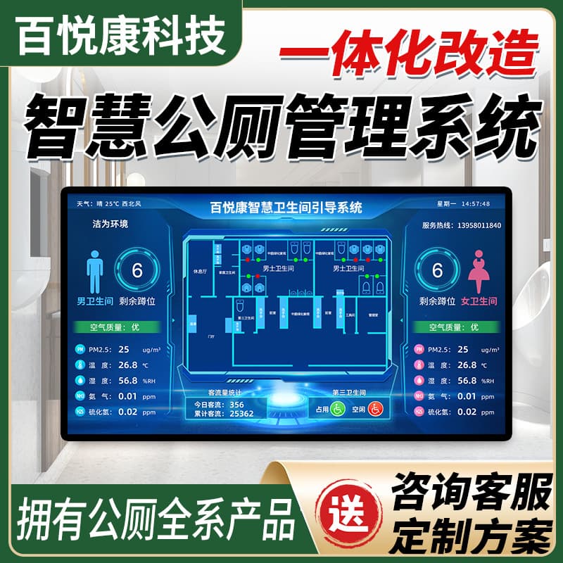 Smart toilet office system, no one guides public toilets to manage toilet public intelligent transformation monitoring 4