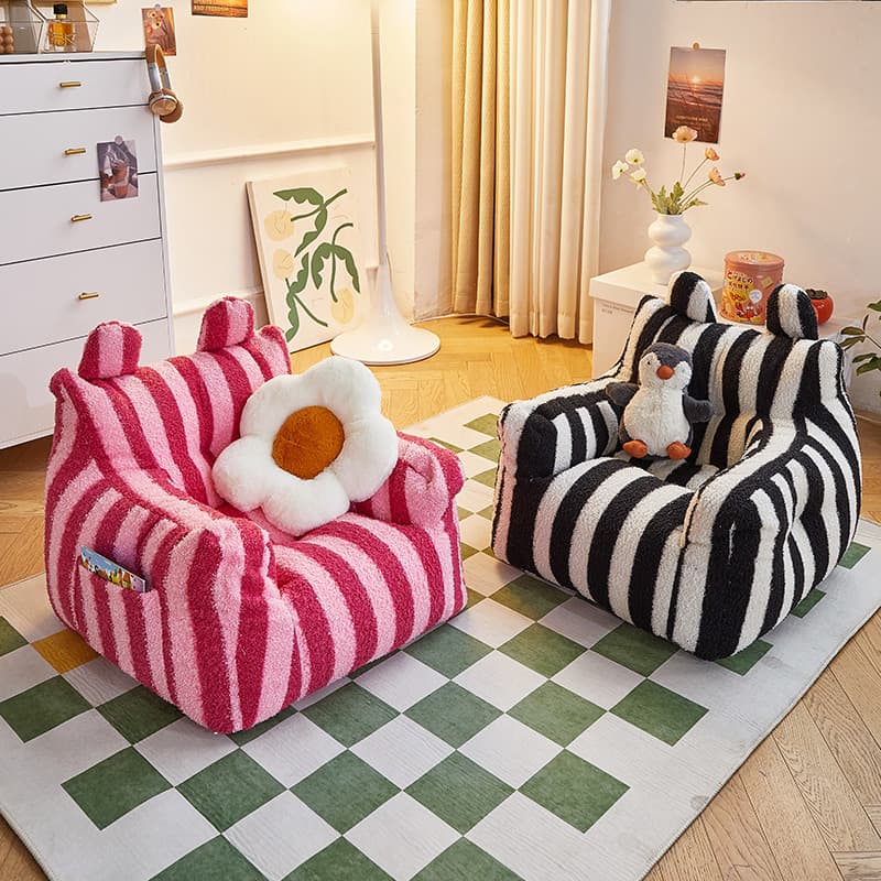 Children's sofa, cute reading, chair for baby, with little bears
