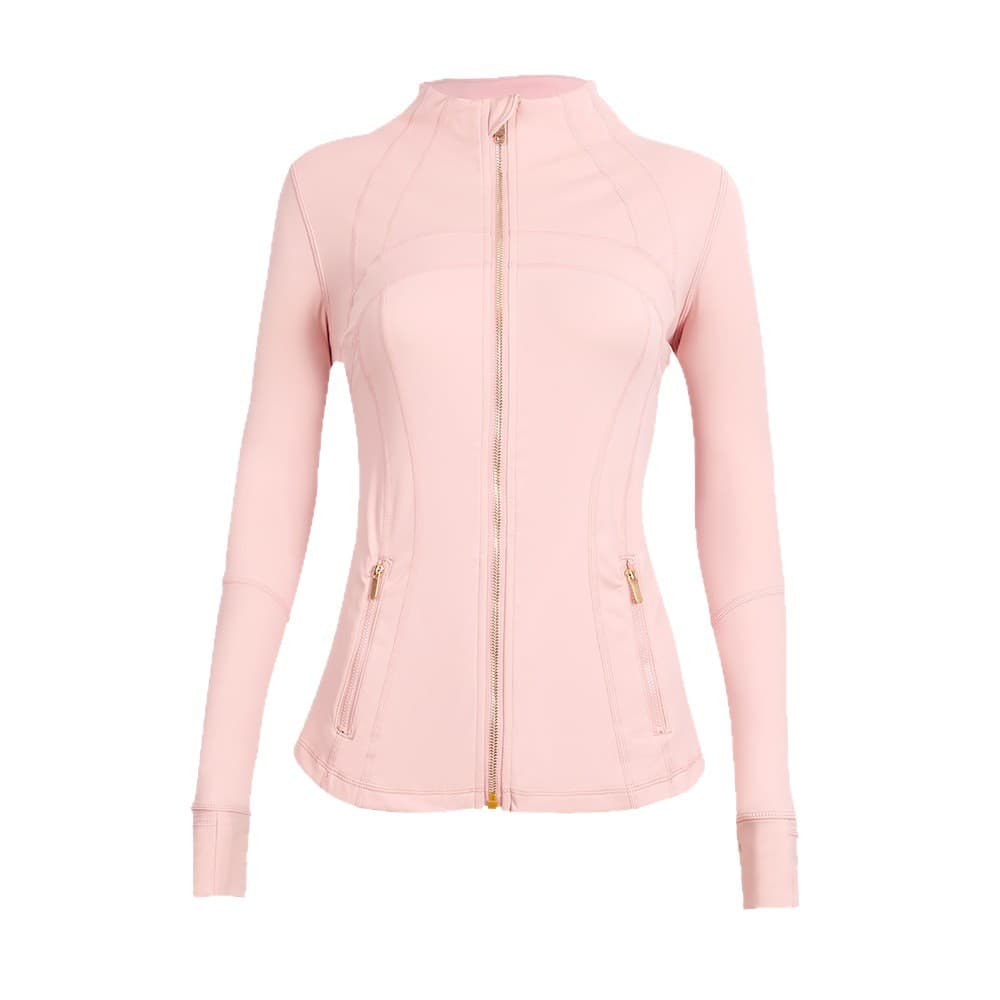 Jacket, yoga clothing with zipper, long-sleeve for gym, slim fit 5