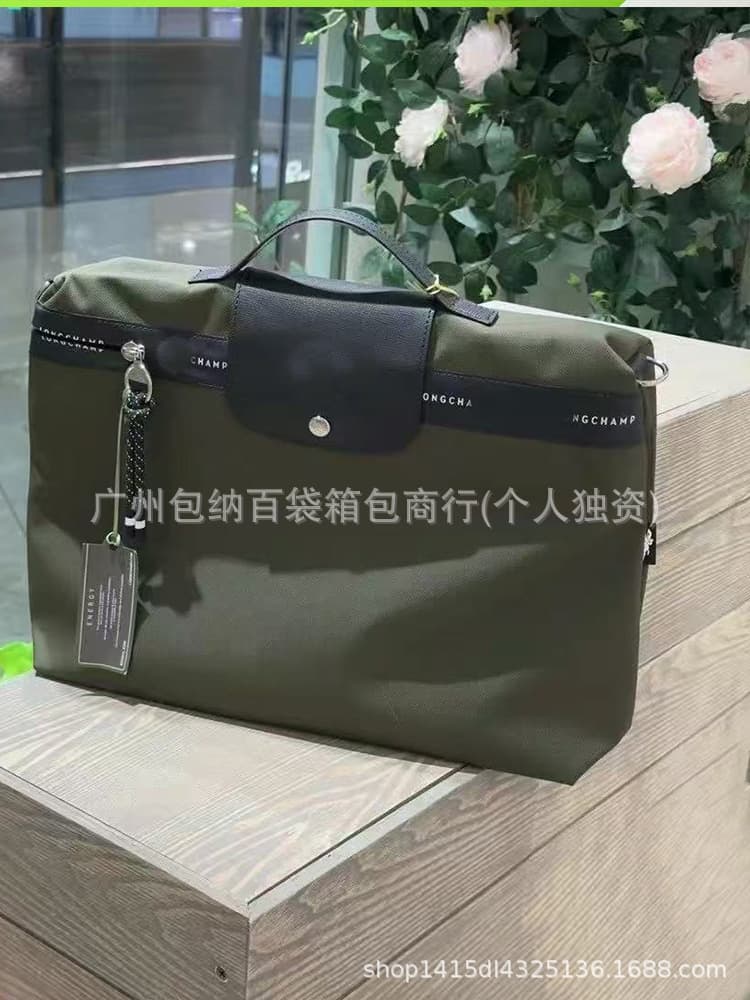 Regenerated nylon laptop, purse, one-shoulder bag for documents, business version 3