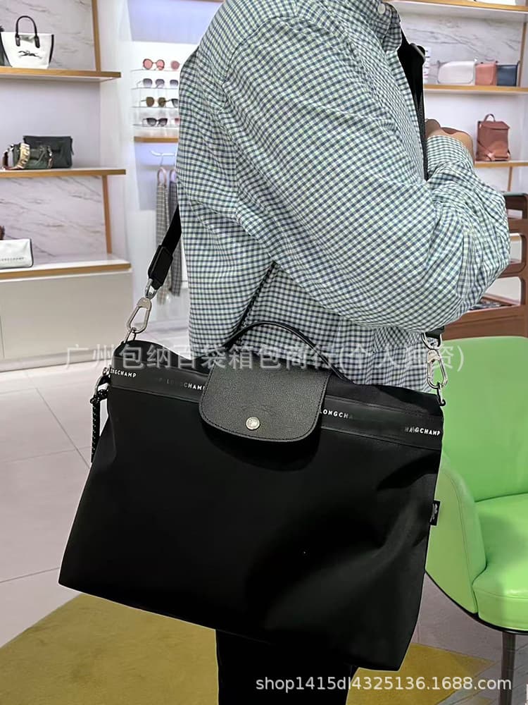 Regenerated nylon laptop, purse, one-shoulder bag for documents, business version 5
