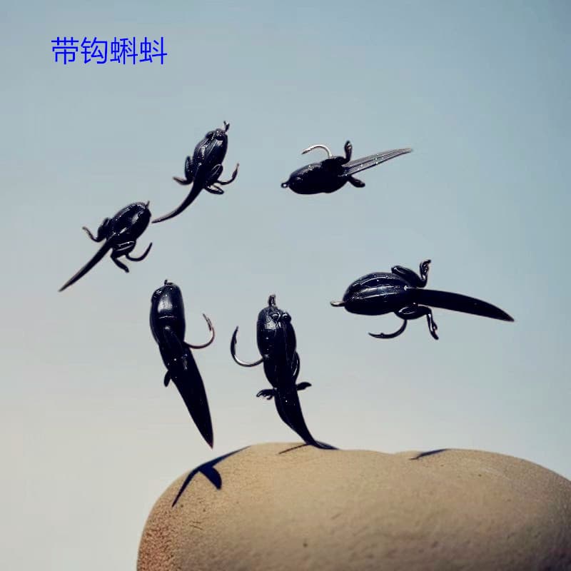 Bionic tadpole soft bait Lua fake bait Frog soft bait Lua stream fishing bass cocked mouth horse mouth simulation fake bait 4