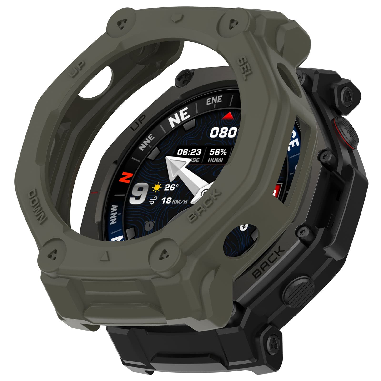 Suitable for Huami Amazfit T-REX3pro watch integrated protective case Yuewo A2443 armor hollow watch case 3