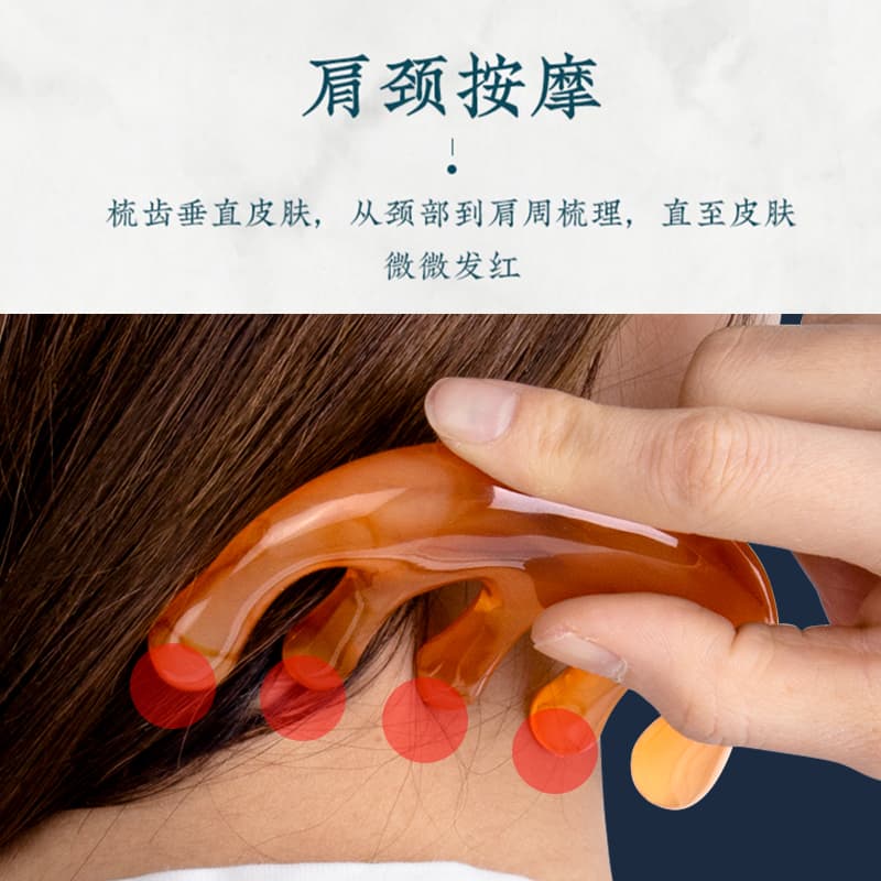 Wooden brush, massager for men and women for scalp sandalwood 4
