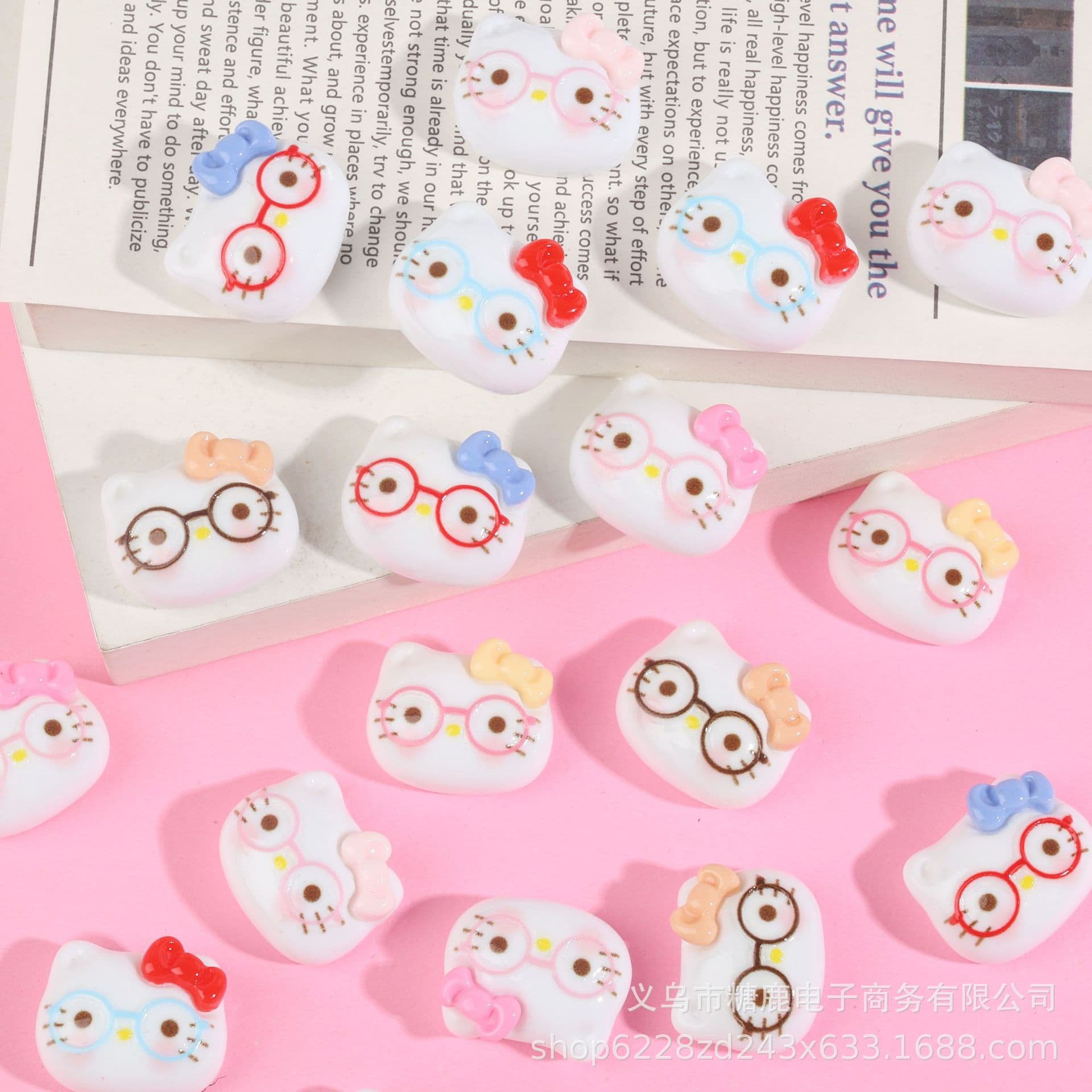 Cartoon bow tie, creative glasses handmade, cream accessory, accessories, DIY 4