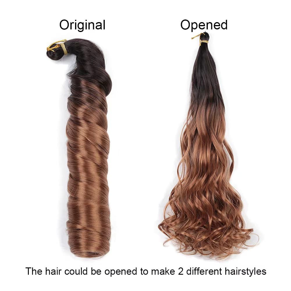 150g 24 inch French Curly Wave Crochet Braids Hair 3