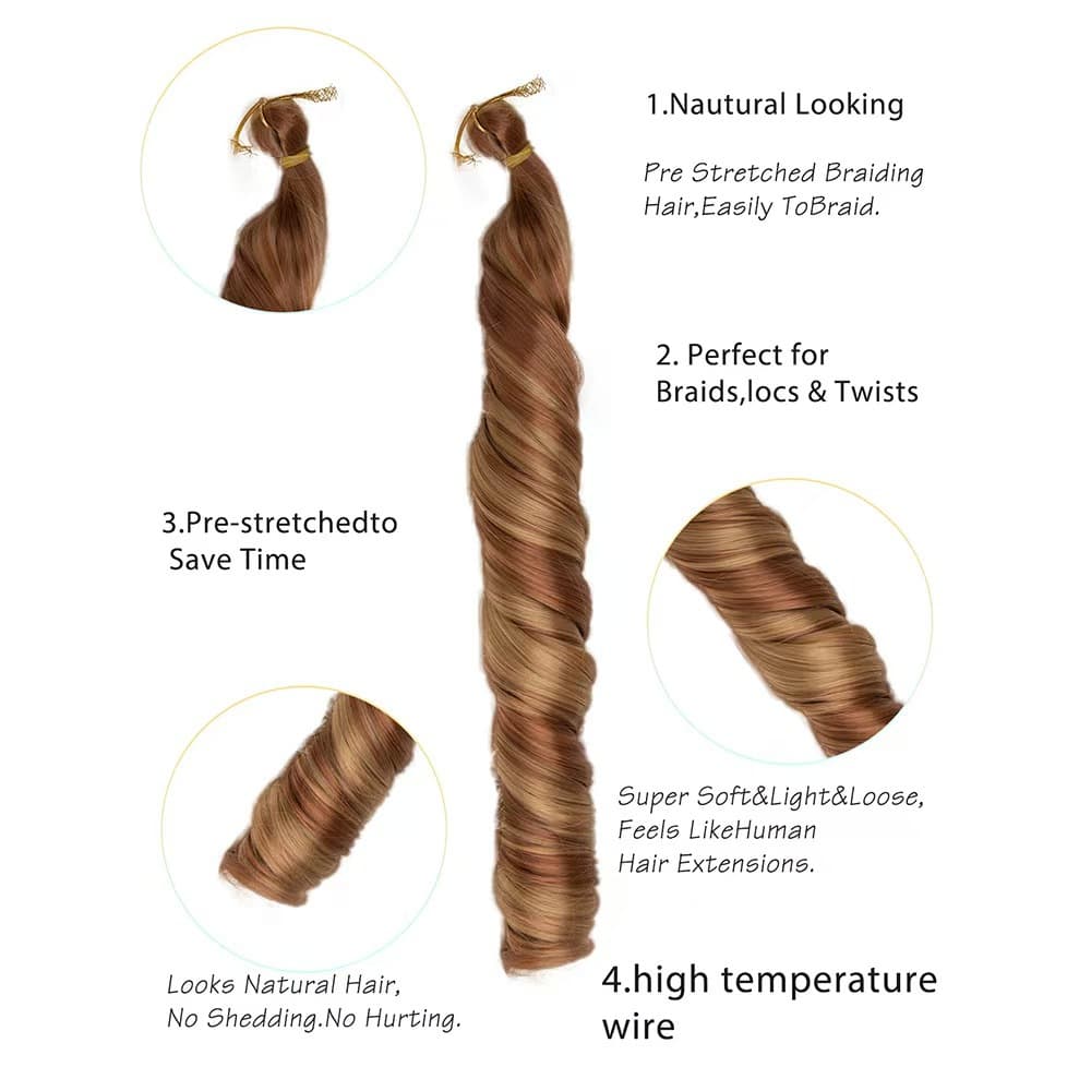 150g 24 inch French Curly Wave Crochet Braids Hair 4