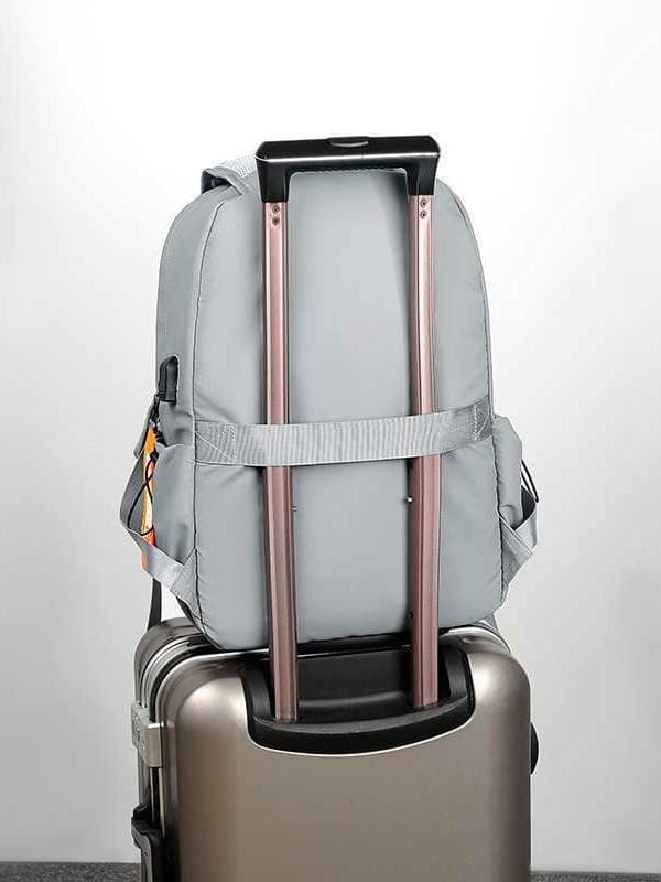 Capacious school bag for students, laptop, men's trend backpack for traveling, business version 4