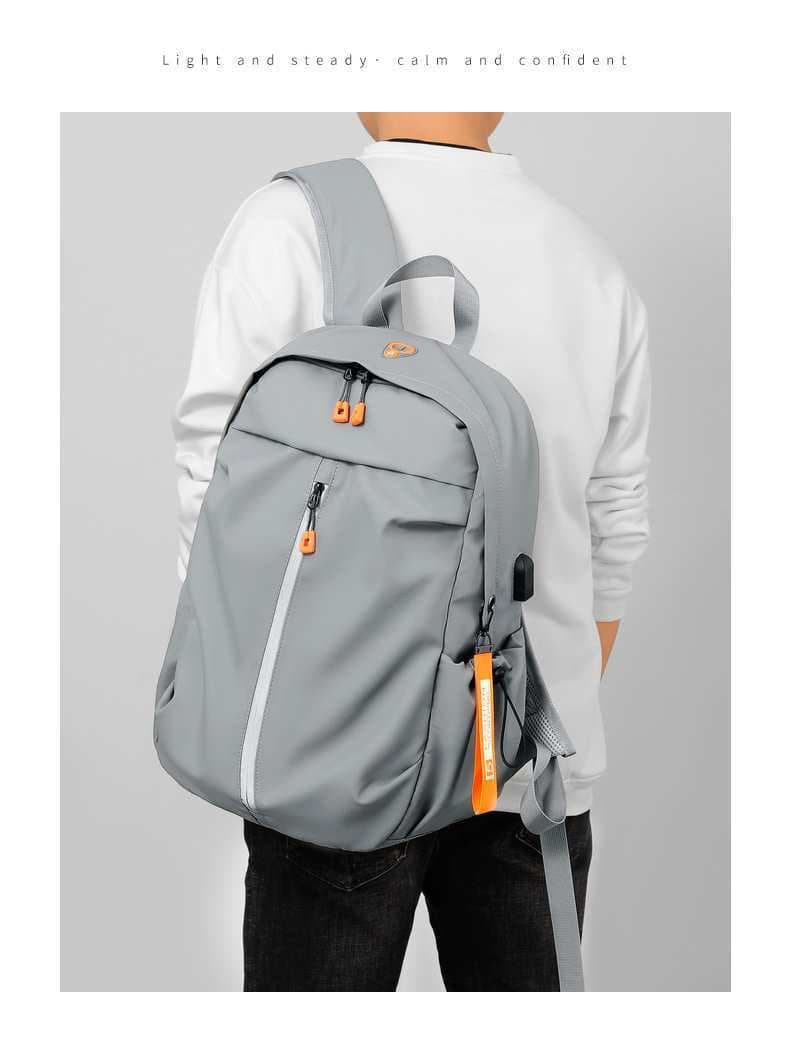 Capacious school bag for students, laptop, men's trend backpack for traveling, business version 5