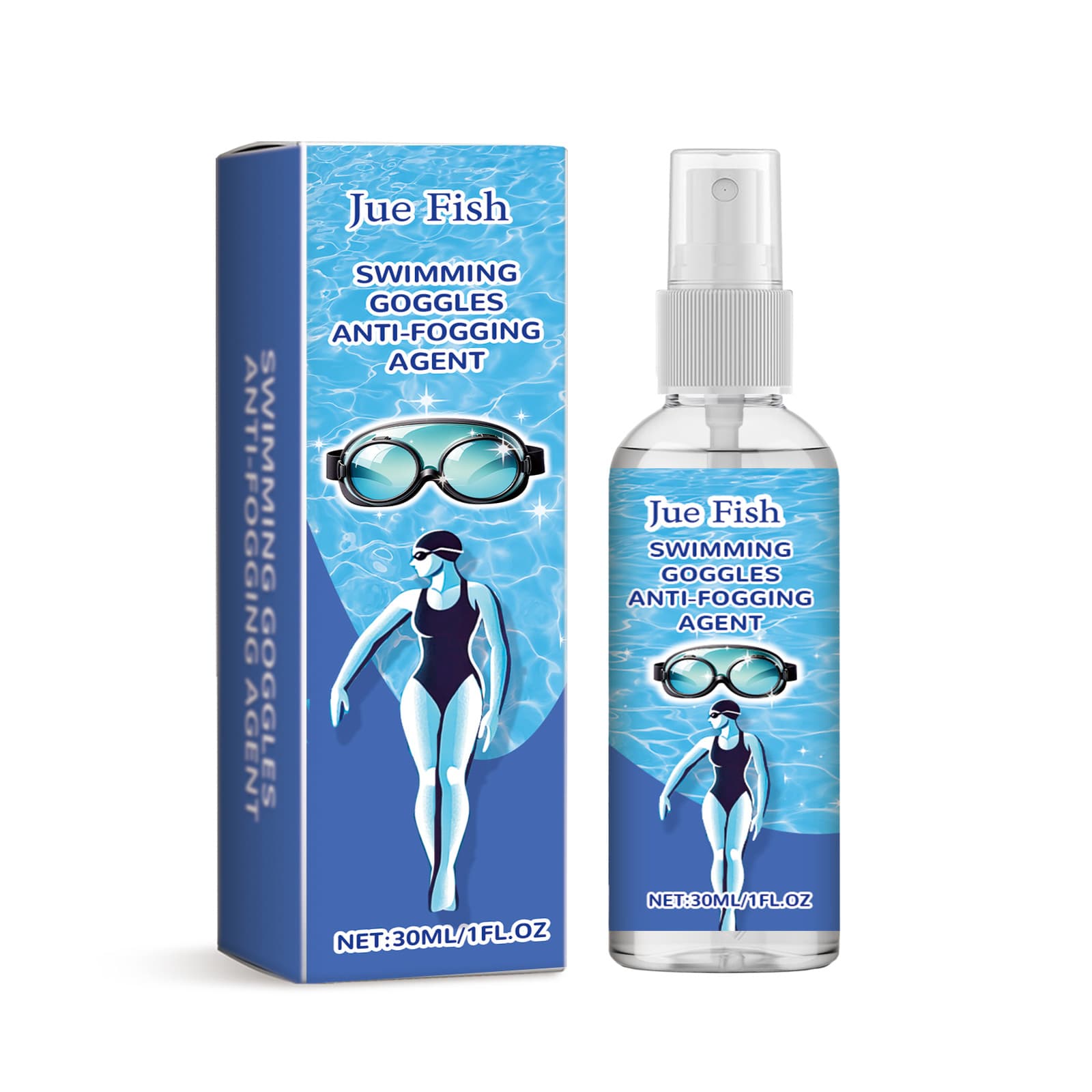 JUE FISH Glasses anti-fog, spray, sunglasses for swimming, lens 5