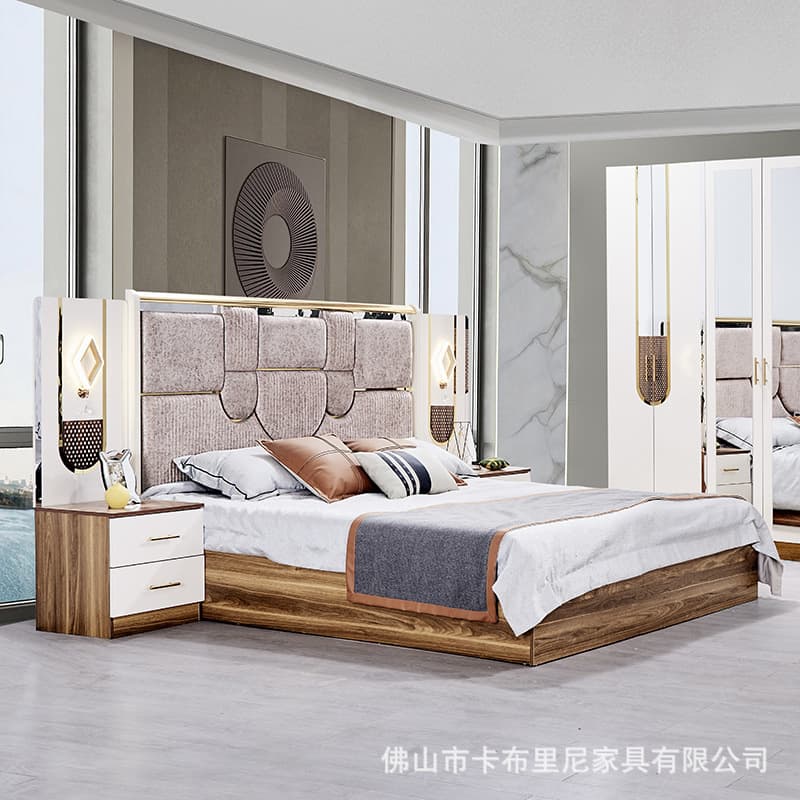 [Cheap Wholesale Bedroom Sets Furniture Modern King Size Bed] 3