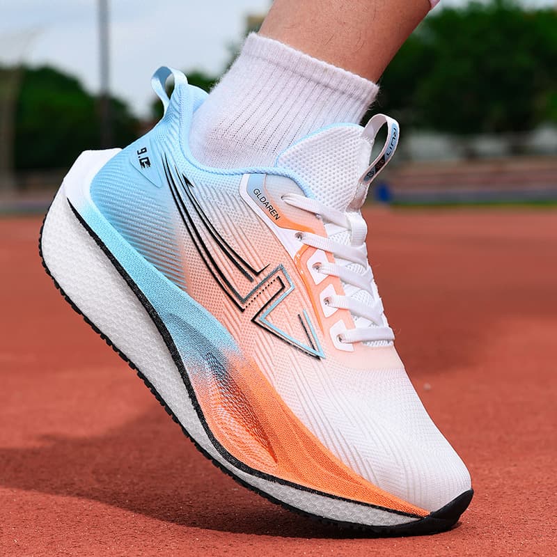 Youth summer running shoes, popcorn ultra-light soft-soled sneakers, breathable casual men's shoes, versatile fly-knit mesh shoes 3