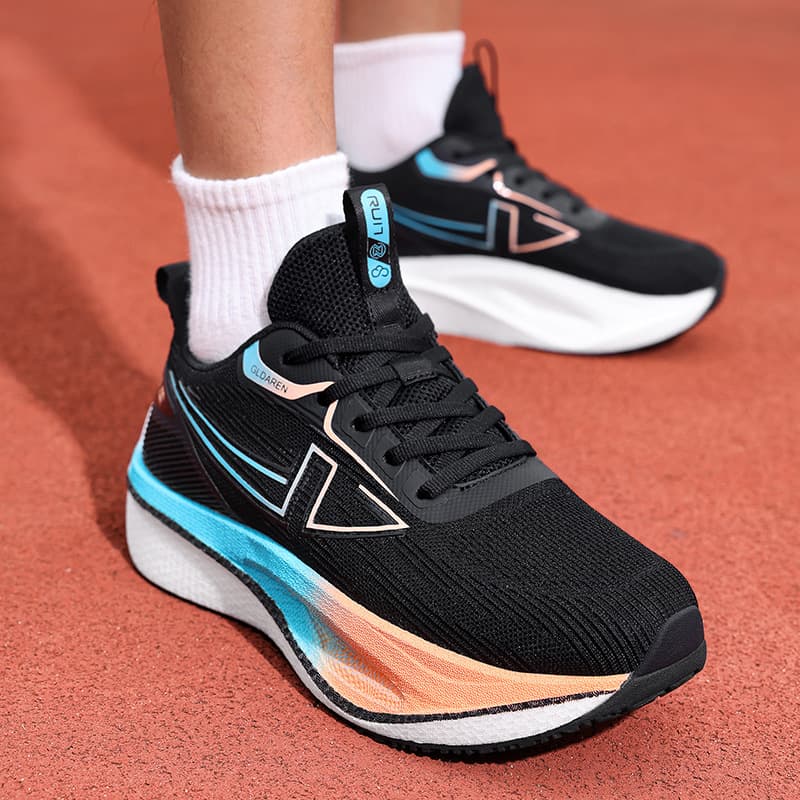 Youth summer running shoes, popcorn ultra-light soft-soled sneakers, breathable casual men's shoes, versatile fly-knit mesh shoes 4