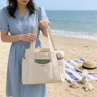Capacious high quality universal shopping bag to go out, increased thickness 1