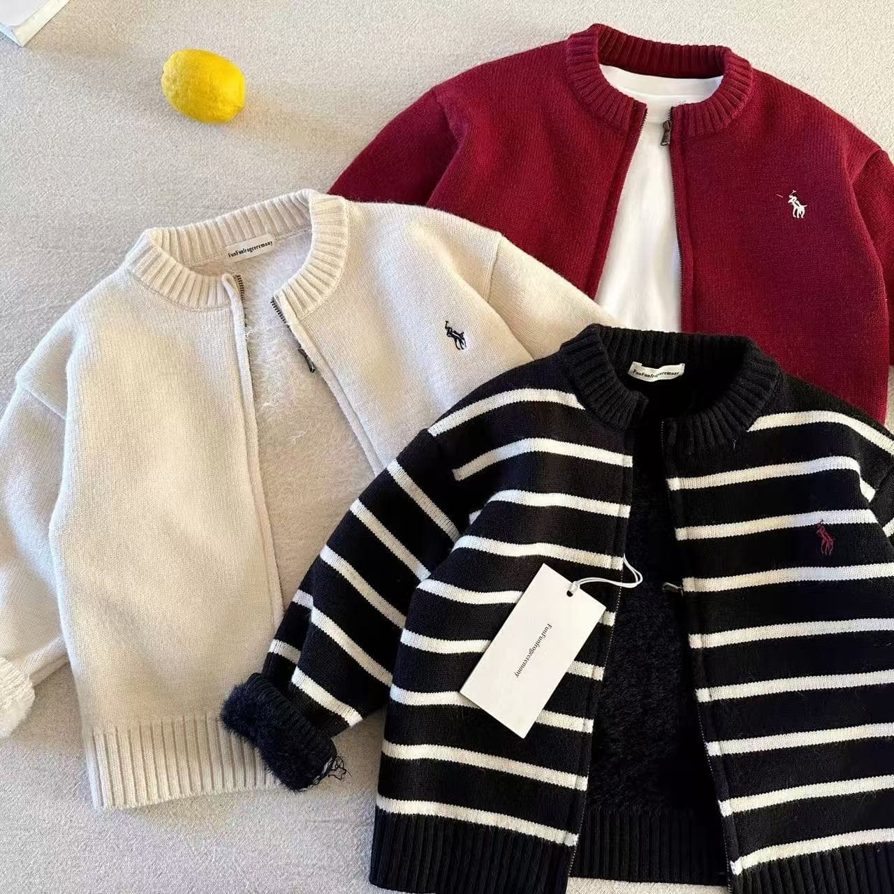 (Wholesale), children's fleece winter sweater, cardigan for boys, jacket